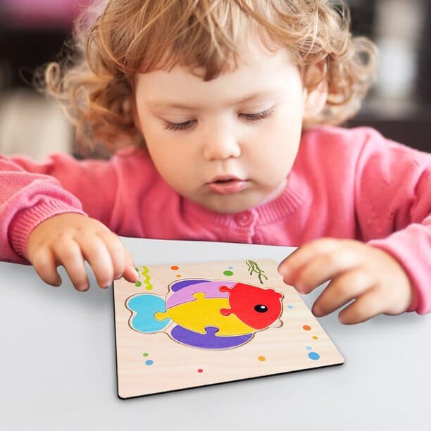 Puzzle en Bois - PuzzlePals™ - Poisson - Bébé féérique